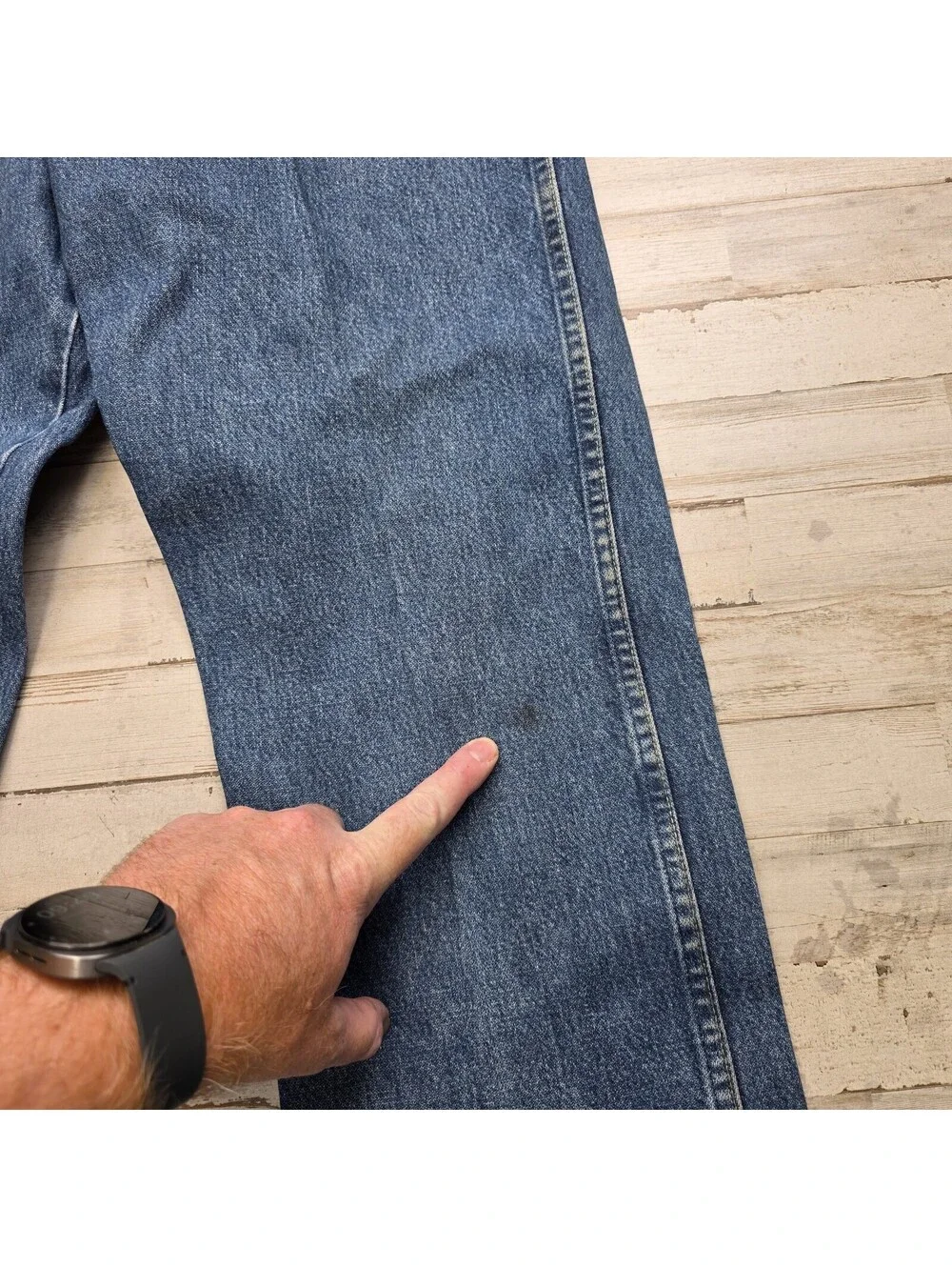 Wrangler Jeans Men 35x32 Blue 13MGSHD Cowboy Cut Denim Workwear George Strait